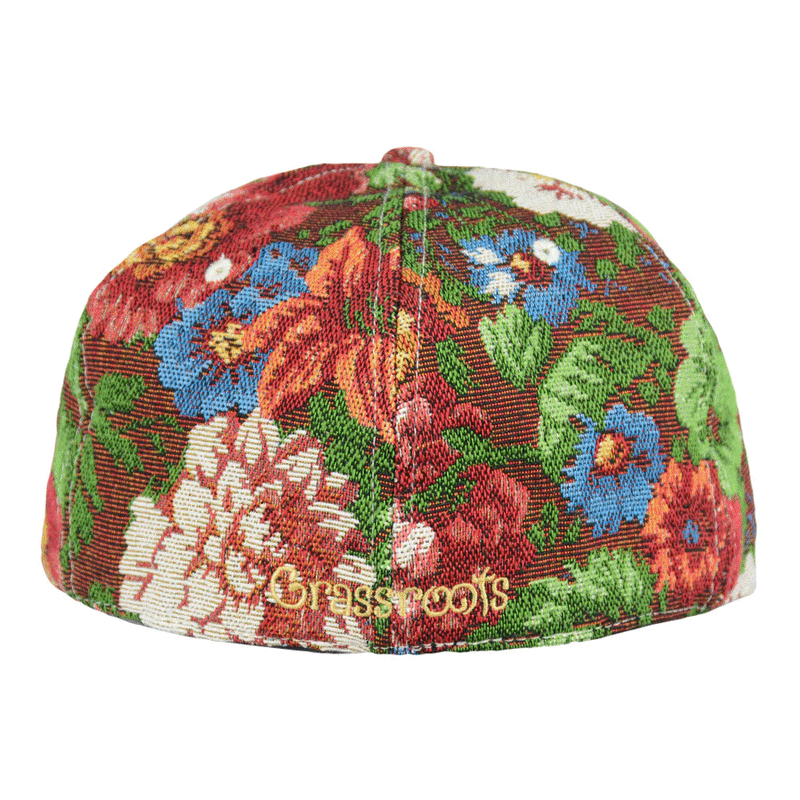 Grassroots - Removable Bear Vintage Bouquet Tan Fitted Hat - 7 1/4 - The Cave