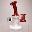 Waterhouse Glass - Marble Frit Rig - Red & White - The Cave