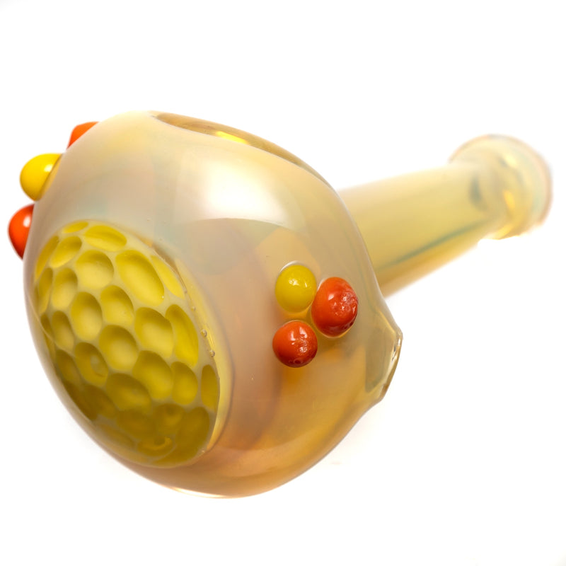 Orian - Honeycomb Spoon - Silver Fume w/ Yellow & Orange Accents - The Cave