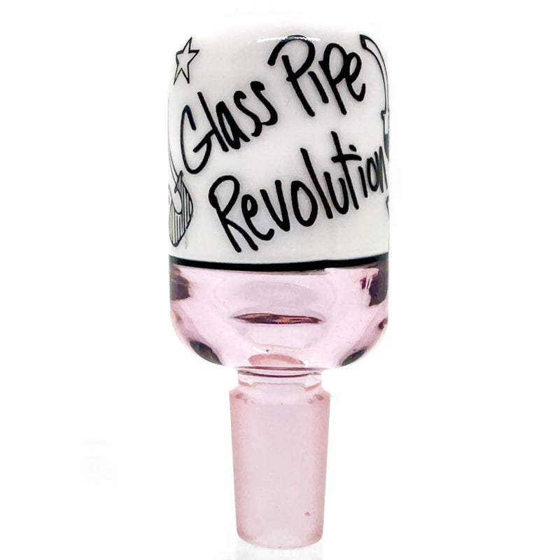 Zach P - 14mm Slide - Pink White - Glass Pipe Revolution - The Cave