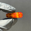 Steve H - Glass Tip - Honeycomb - Yellow & Red - 13mm
