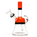CHV Glass - Fixed Beaker - Facet Gem - Red & Black - The Cave