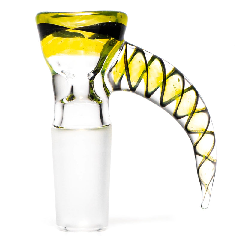 Pho_Sco - Single Hole Linework Horn Slide - 14mm - Lemon Drop, Steelwool & Black