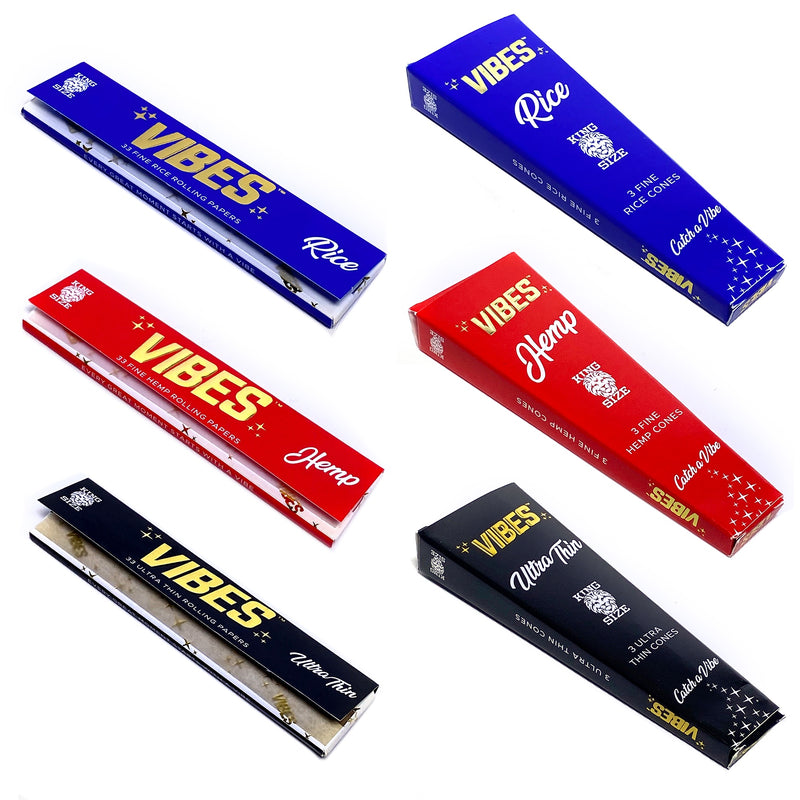 Vibes - King Size Slim Sampler 6-Pack - The Cave