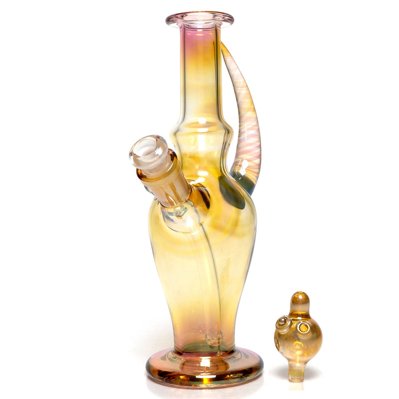 Brando - 10mm Fumed Mini Tube - Milky Blue - Honeycomb Millie - The Cave