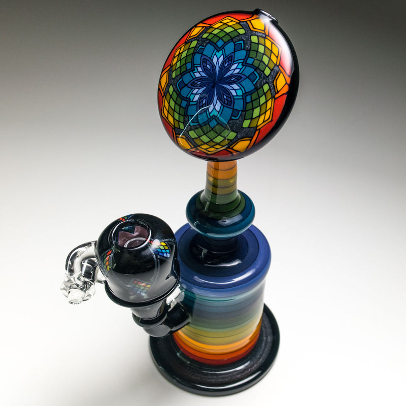 Jred - Rainbow Hatchet Encalmo Bubbler - The Cave