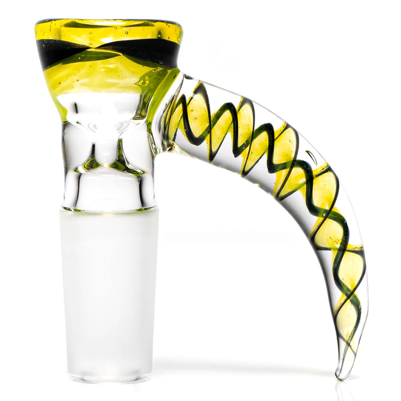 Pho_Sco - Single Hole Linework Horn Slide - 14mm - Lemon Drop, Steelwool & Black