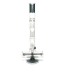 ROOR - 21" Inline Tube w/ Barrel Perc - Smokey Grey & White w/ Black & White Label - The Cave