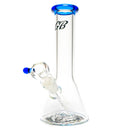 Green Bear - 8" Beaker w/ Transparent Blue Lip - The Cave