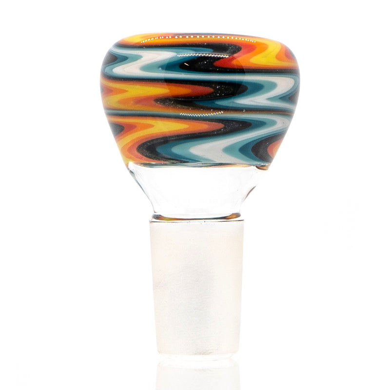 K2 Glass - Worked Slide - 14mm - Fire & Ice Wag