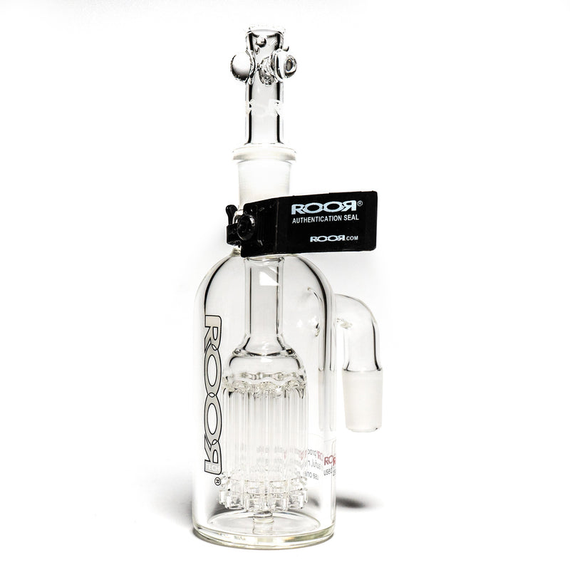 ROOR - 18mm Tree Ashcatcher w/ Slide - 90º - White & Black - The Cave