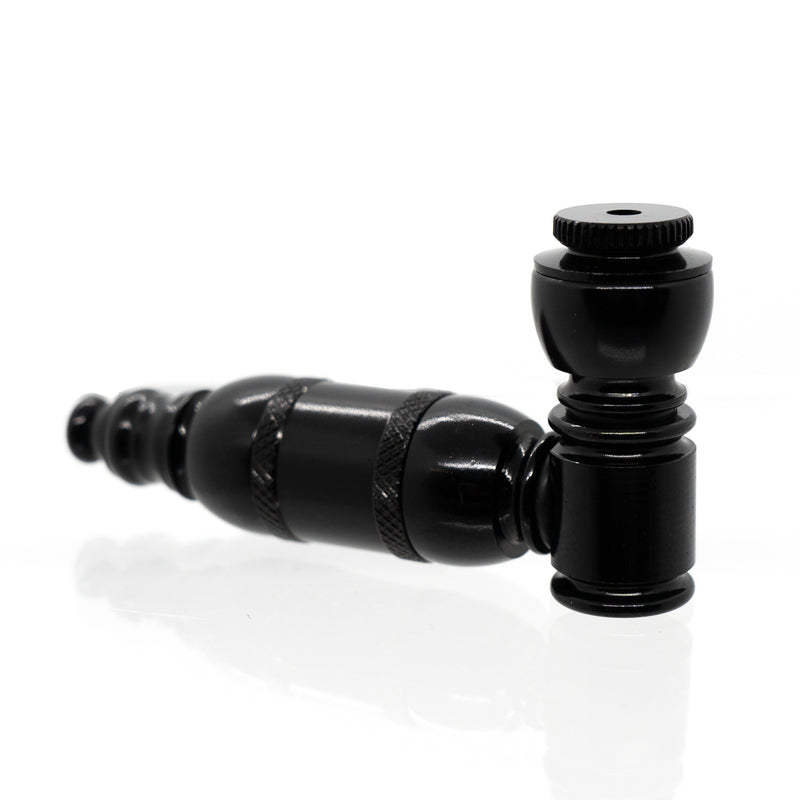 Metal Pipe - Standard - Double Chamber - Black - The Cave