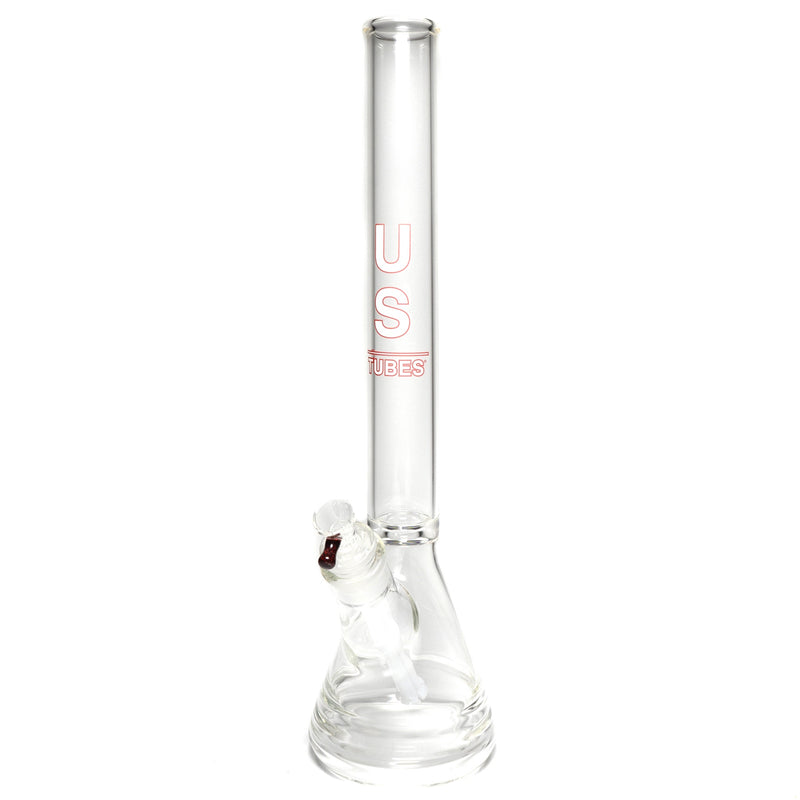 US Tubes - 20" Beaker 50x5 w/ 29mm Joint - Constriction - White & Red Vertical Label - The Cave