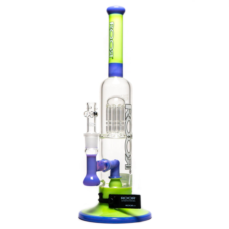 ROOR - 99 Series - 14" Fixed 10 Bubbler - Milky Purple & Slime - White & Black Label - The Cave