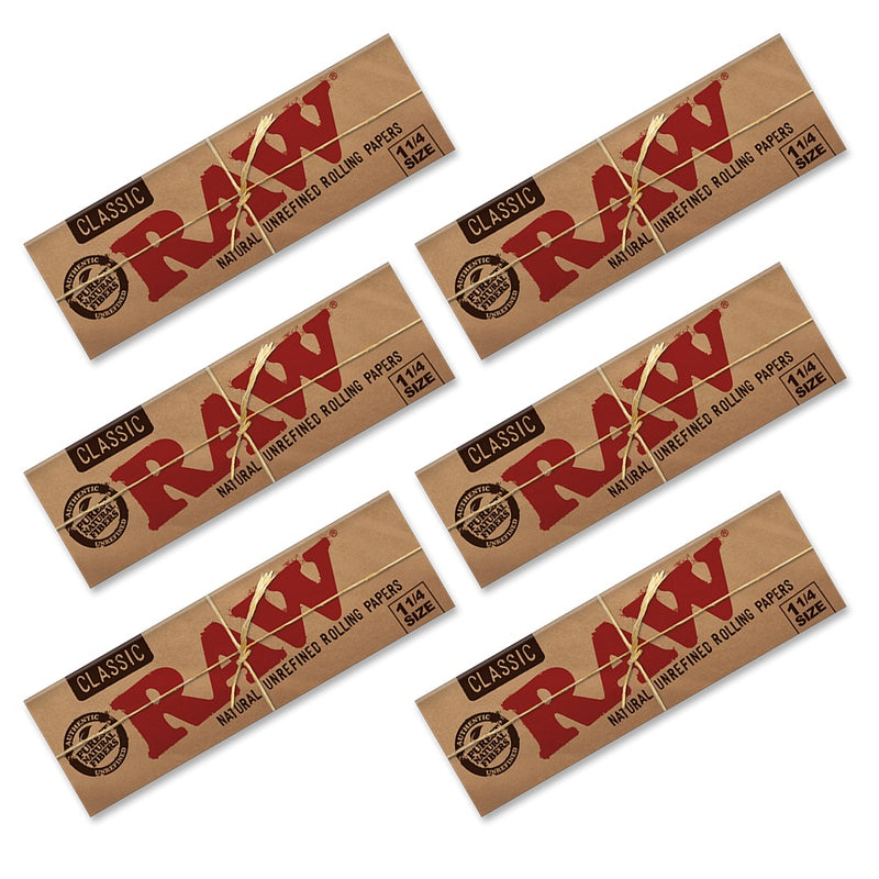 RAW - Classic 1.25 - 50 Papers - 6 Packs - The Cave