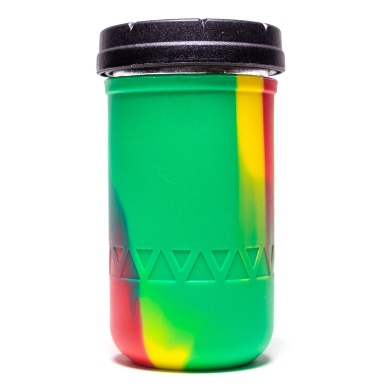 Re:Stash - Rasta Tie Dye Jar w/ Black Lid - 12oz - The Cave