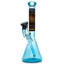 Ill Glass - Custom Mini Beaker - Transparent Blue w/ Rainbow Linework - The Cave