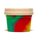 Re:Stash - Rasta Tie Dye Jar w/ White Lid - 4oz - The Cave