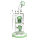 Shooters - Double Tree Perc Rig - Milky Green Accents - The Cave