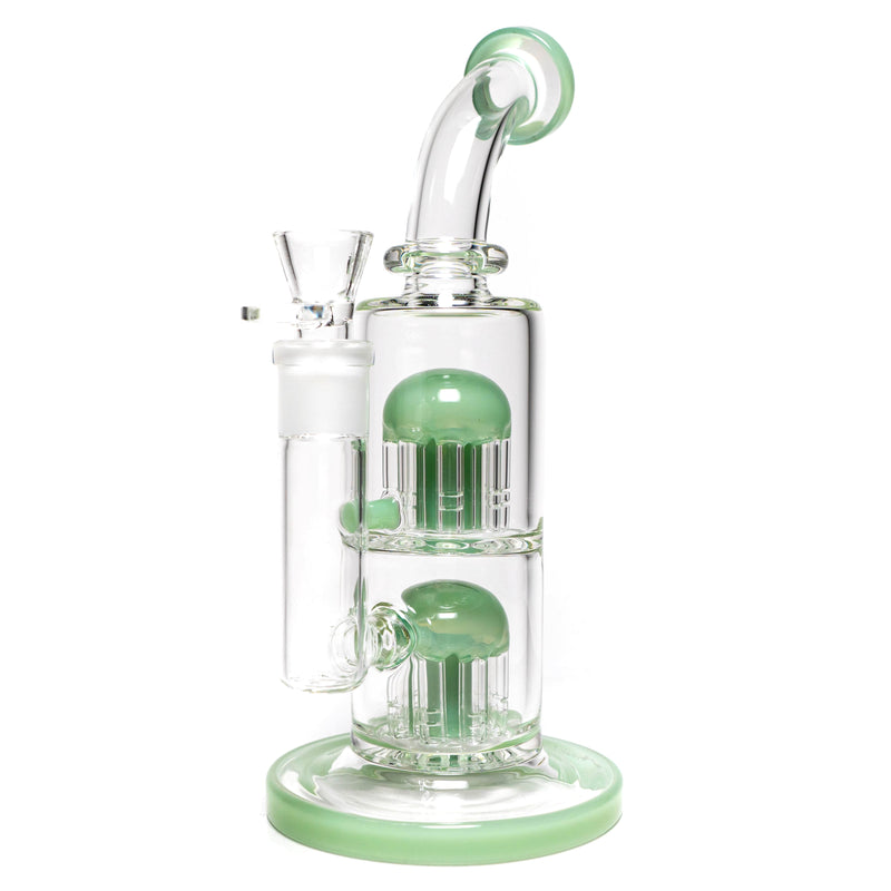 Shooters - Double Tree Perc Rig - Milky Green Accents - The Cave