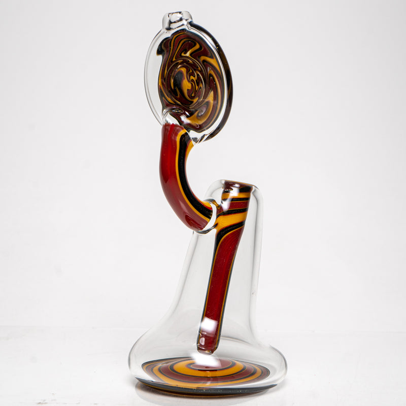 Aaron Vigil - Worked Dewar Bubbler - Burgundy & Yellow - The Cave