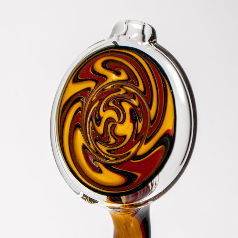 Aaron Vigil - Worked Dewar Bubbler - Burgundy & Yellow - The Cave