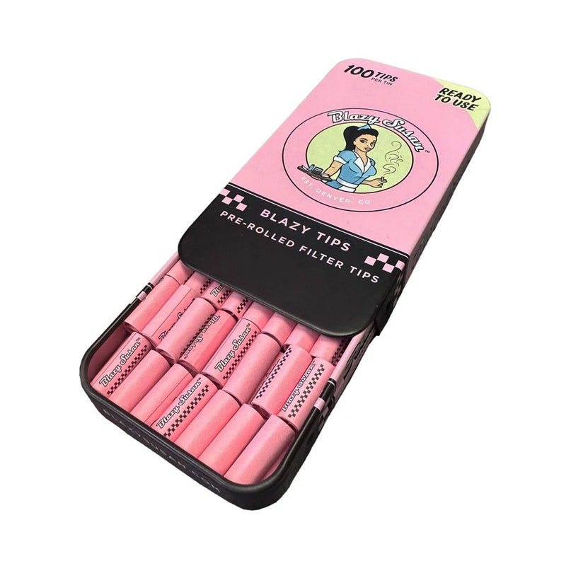 Blazy Susan - Pre Rolled Pink Tips - 100pc Tin - The Cave