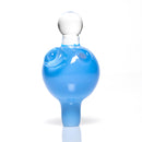 Brando - 10mm Half Blasted Ball Rig - Milky Blue w/ Cobalt - Blue Leaf Millie - The Cave