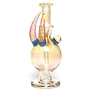 Brando - 10mm Fumed & Half Blasted Ball Rig - Milky Blue - Honeycomb Millie