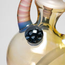 Brando - 10mm Fumed & Half Blasted Ball Rig - Milky Blue - Honeycomb Millie