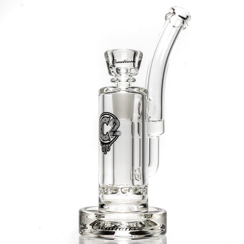 C2 Custom Creations - Mini Ratchet Bubbler - 38mm - White Seed Label - The Cave