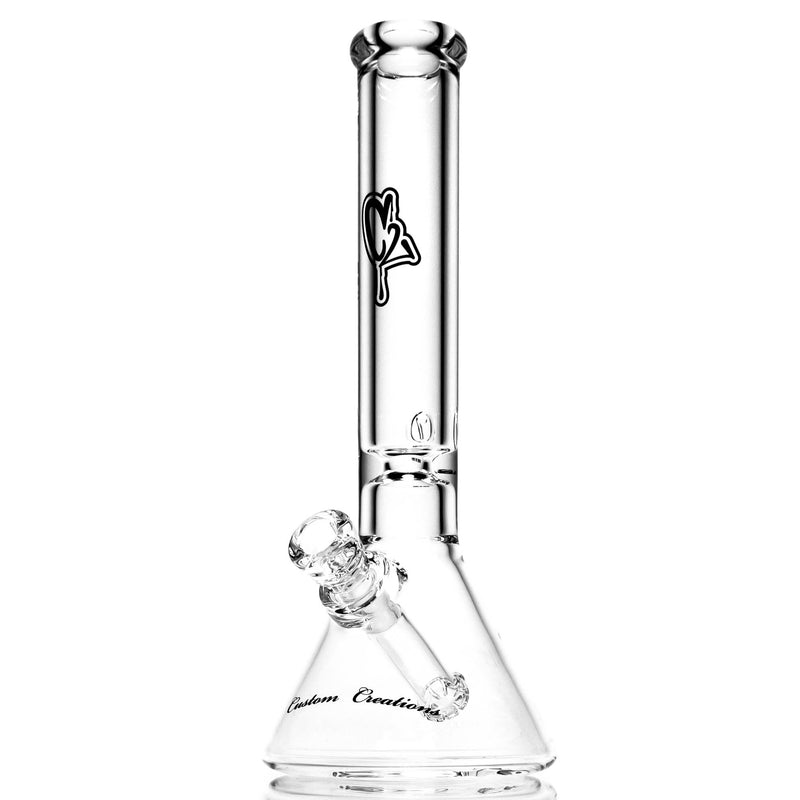 C2 Custom Creations - Mini Fixed Circ Beaker - 50x7 - Black Drip Label - The Cave