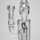 C2 Custom Creations - Mini Ratchet Cup Bubbler w/ Twist Donut - 38mm - Black Drip Label - The Cave