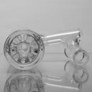 C2 Custom C. - Ashcatcher - 18/14mm - Ratchet - Black Drip - Polished - The Cave