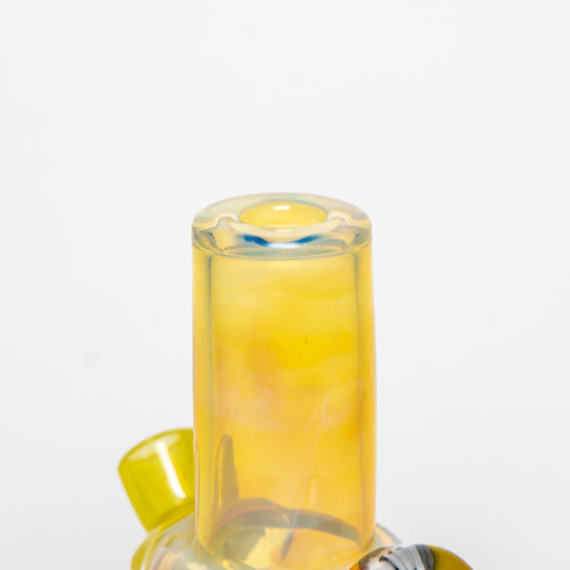 Crunklestein - Tiny Tube - Silver Fumed w/ Lemon Drop - The Cave