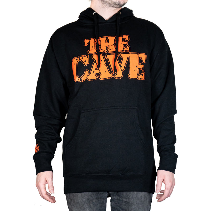 The Cave - Hooded Sweatshirt - Classic Logo - Black & Orange - 4XL - The Cave