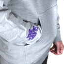 The Cave - Hooded Sweatshirt - Classic Logo - Heather Grey & Purple - 3XL - The Cave