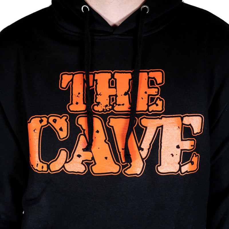 The Cave - Hooded Sweatshirt - Classic Logo - Black & Orange - XL - The Cave