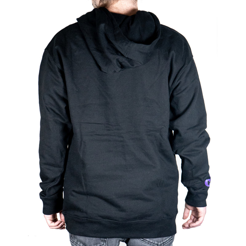 The Cave - Hooded Sweatshirt - Classic Logo - Black & Purple - Medium - The Cave