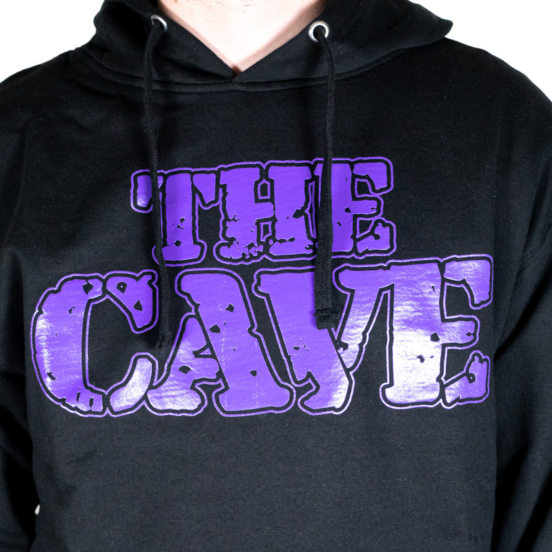 The Cave - Hooded Sweatshirt - Classic Logo - Black & Purple - XL - The Cave