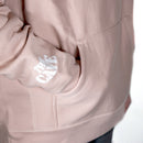 The Cave - Hooded Sweatshirt - Classic Logo - Dust Pink & White - Small - The Cave