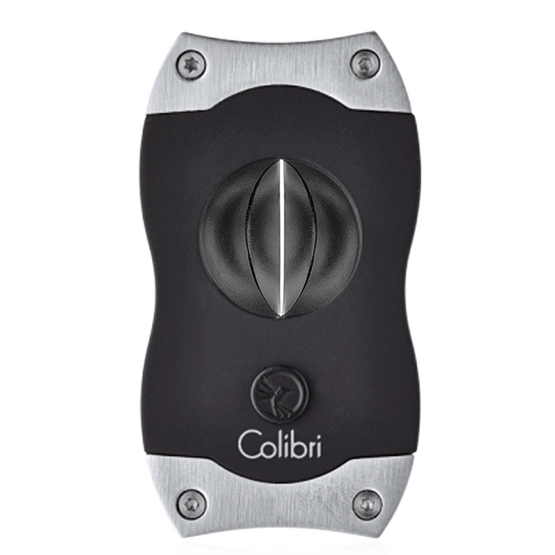 Colibri - Cigar Cutter - V-Cut - Black & Chrome - The Cave