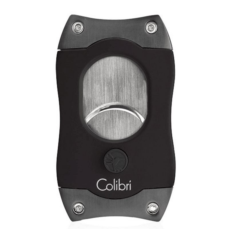 Colibri - Cigar Cutter - S-Cut "Easy Cut" - Black w/ Gun Metal Blades - The Cave