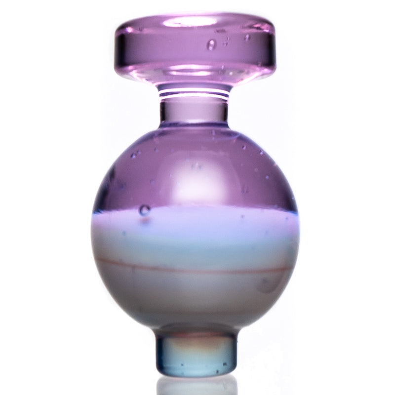 Cripple Hill Glass - Round Slurper Cap - 20mm - Pink Lollipop & Pastel Blue - The Cave