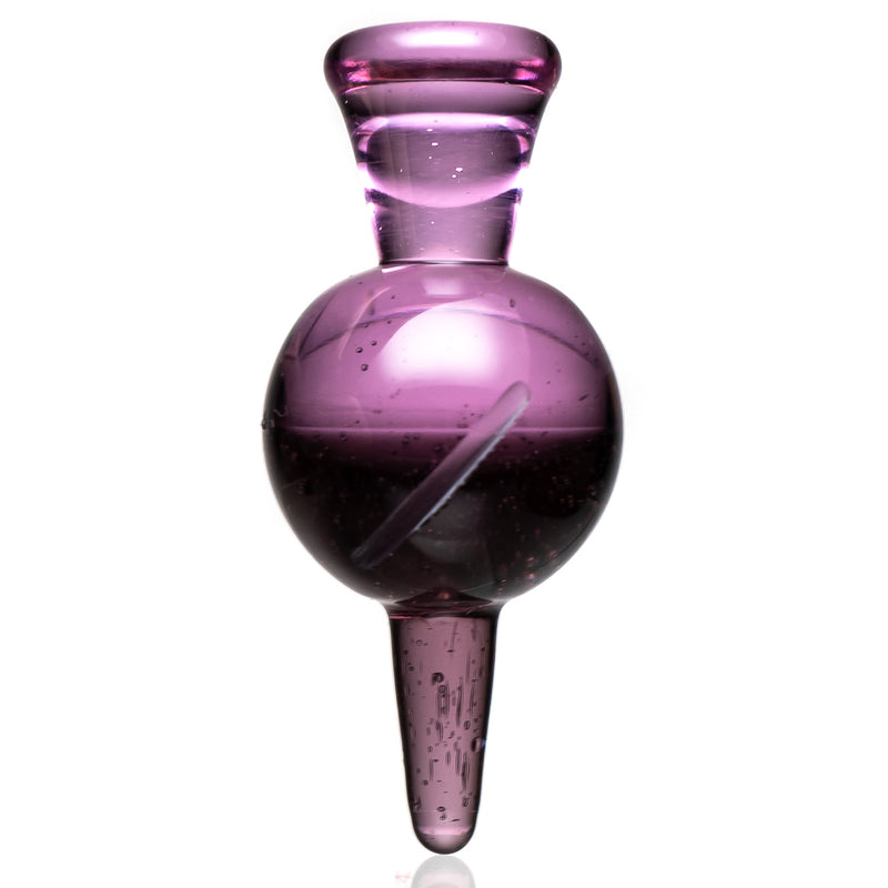 Cripple Hill Glass - Spinner Cap - 25mm - Pink Lollipop & Amethyst - The Cave