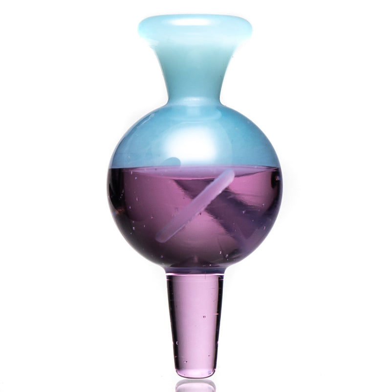 Cripple Hill Glass - Spinner Cap - 25mm - Pastel Blue & Pink Lollipop - The Cave