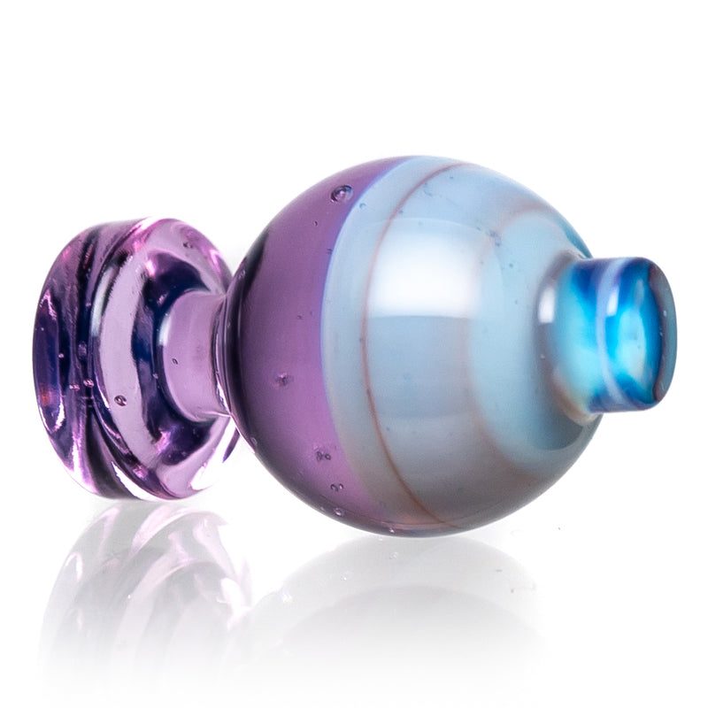 Cripple Hill Glass - Round Slurper Cap - 20mm - Pink Lollipop & Pastel Blue - The Cave