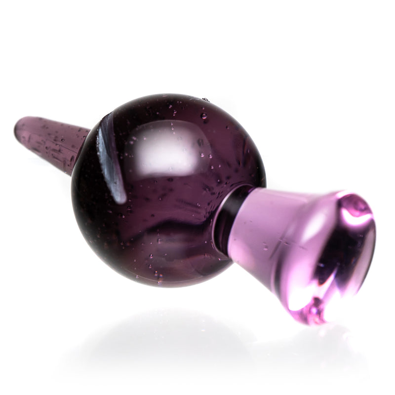 Cripple Hill Glass - Spinner Cap - 25mm - Pink Lollipop & Amethyst - The Cave