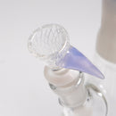 Chris Sculli x Glass Munky - Worked Beaker - Purple/White Satin & UV Retti - The Cave