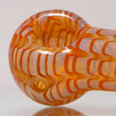 Daniels Glass Art - Fume & Rake Spoon Pipe - Orange - The Cave